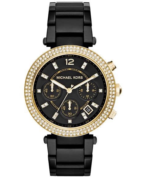 Michael Kors Women's Chronograph Madelyn Black Ion